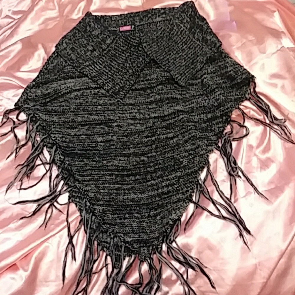 Off-Shoulder Sweater Poncho